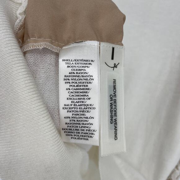 Ann Taylor Cashmere Lace Cream Sweater Size Medium - Picture 7 of 8